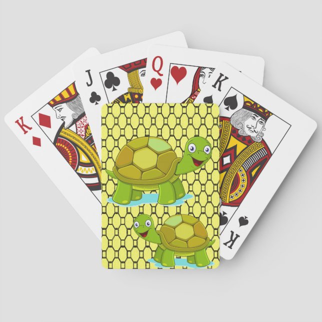 Baraja De Cartas Cubierta de la tarjeta de reproducción de tortugas (Reverso)