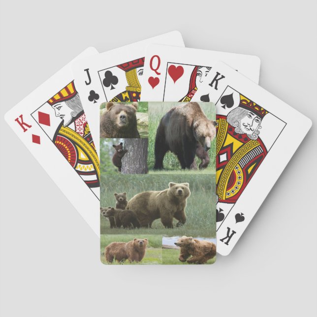 Baraja De Cartas Cubierta de la tarjeta de reproducción del oso (Reverso)