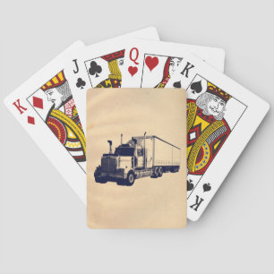 Baraja De Cartas Cubierta de la tarjeta del conductor del camión de