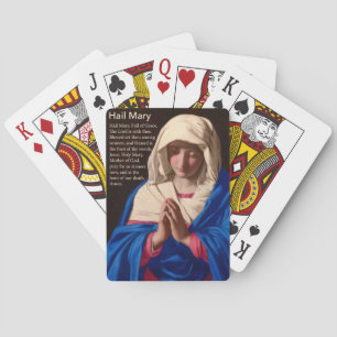 Baraja De Cartas Cubierta de Maria del saludo de tarjetas