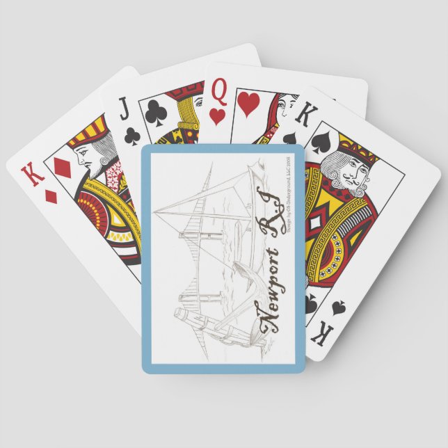 Baraja De Cartas Cubierta de Newport RI de tarjetas (Reverso)