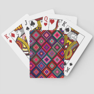 Baraja De Cartas Cubierta de patrón de Kilim de bonito