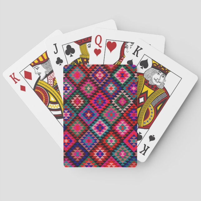 Baraja De Cartas Cubierta de patrón de Kilim de bonito (Reverso)