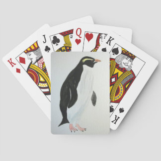 Baraja De Cartas Cubierta de tarjetas con el pingüino Art.