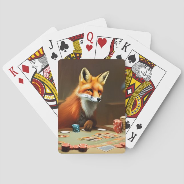 Baraja De Cartas Cubierta de tarjetas de reproducción de Fox (Reverso)