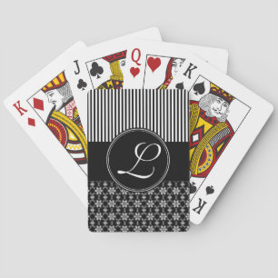 Baraja De Cartas Cubierta de tarjetas, monograma Personalizado, pat