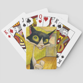 Baraja De Cartas Cubierta del gato de Pasillo de tarjetas