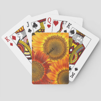 Baraja De Cartas Cubierta del girasol de tarjetas