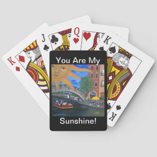 Baraja De Cartas Cubierta del paseo del río de tarjetas