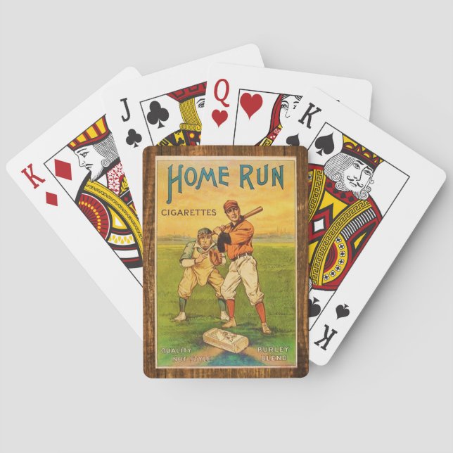 Baraja De Cartas Cubierta del póker del béisbol de los cigarrillos (Reverso)