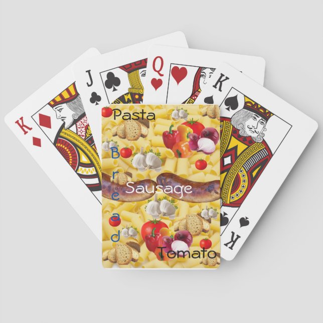 Baraja De Cartas Cubierta para jugar Pasta Cebollas de aceite de ol (Reverso)
