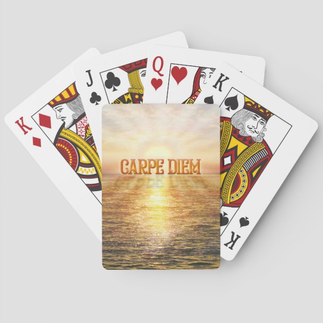 Baraja De Cartas Cubierta para tarjetas "Carpe Diem" (Reverso)