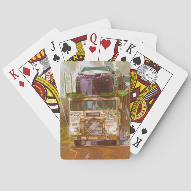 Baraja De Cartas Cubierta para tarjetas de camionero-conductor (Reverso)