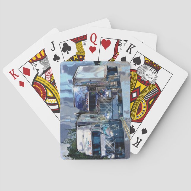 Baraja De Cartas Cubierta para tarjetas de camionero-conductor (Reverso)