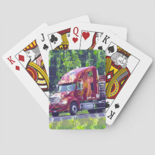 Baraja De Cartas Cubierta para tarjetas de camionero-conductor