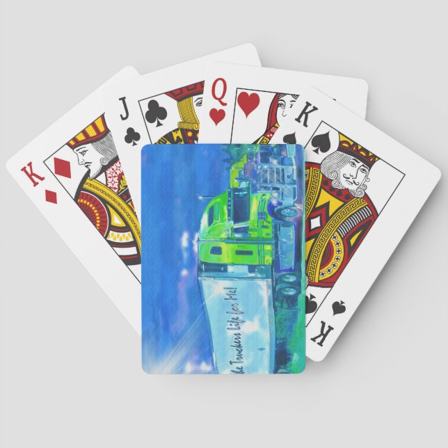 Baraja De Cartas Cubierta para tarjetas de camionero-conductor (Reverso)