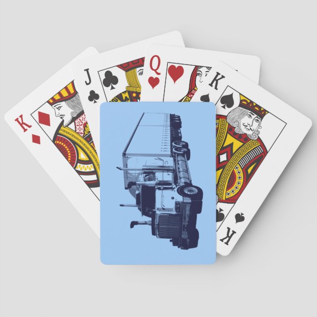 Baraja De Cartas Cubierta para tarjetas de camionero-conductor (Reverso)