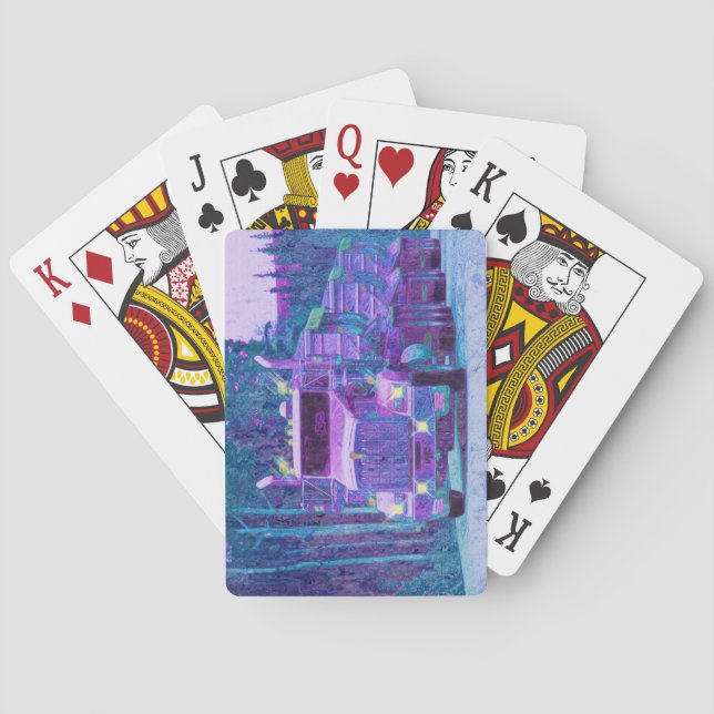 Baraja De Cartas Cubierta para tarjetas de camionero-conductor (Reverso)