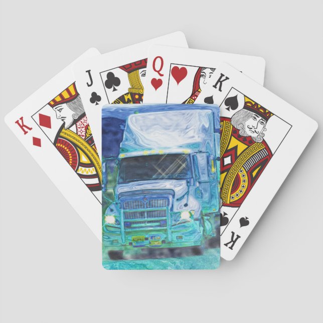 Baraja De Cartas Cubierta para tarjetas de camionero-conductor (Reverso)
