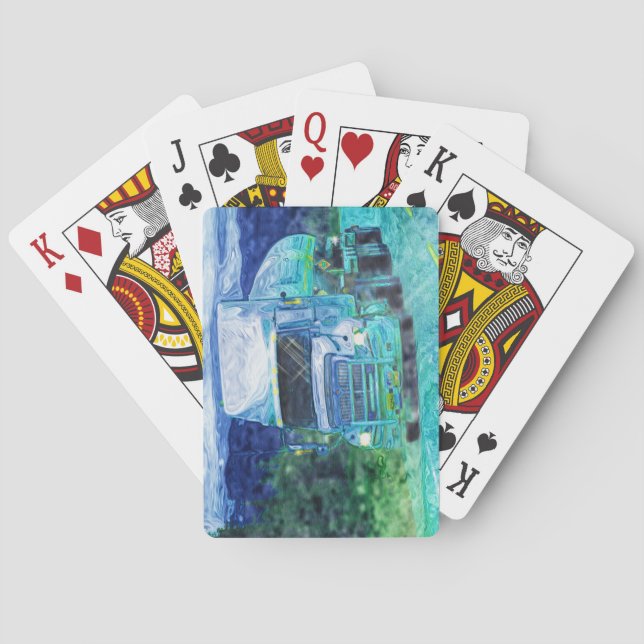 Baraja De Cartas Cubierta para tarjetas de camionero-conductor (Reverso)