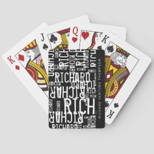 Baraja De Cartas Cubierta personalizada negra de