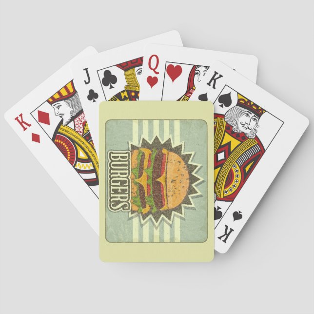 Baraja De Cartas Cubierta Retro Para Menú De Comida Rápida (Reverso)