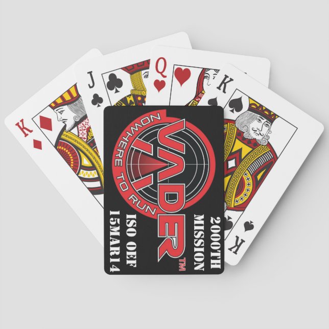 Baraja De Cartas Cubiertas de la misión de VADER 2000o (Reverso)