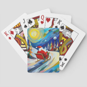 Baraja De Cartas Cubismo Santa Navidad Vacaciones
