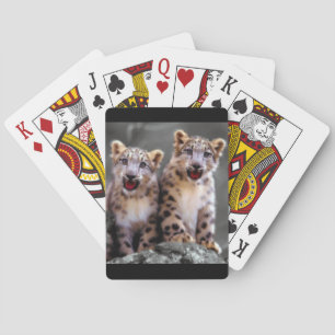 Baraja De Cartas Cubs de leopardo de la nieve