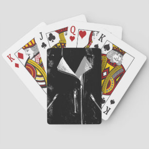 Baraja De Cartas Cuchilla de cuero Tarjetas de juego blancas