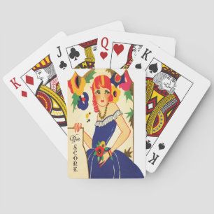 Baraja De Cartas Cuenta del puente del art déco del vintage