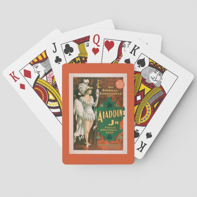 Baraja De Cartas Cuento del Jr. de Aladdin de un teatro maravilloso (Reverso)