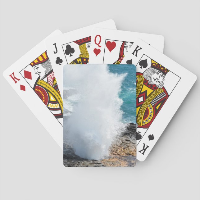 Baraja De Cartas Cuerno de deletreo en Kauai, Hawái (Reverso)