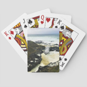 Baraja De Cartas Cuerno de spouting, Cabo Perpetua, Costa de Oregón