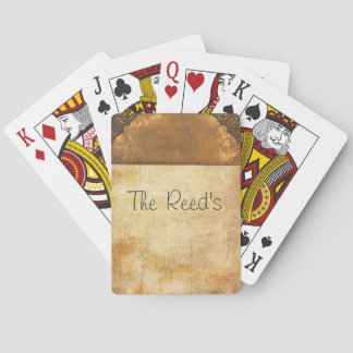 Baraja De Cartas Cuero antiguo