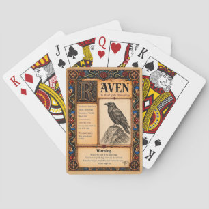 Baraja De Cartas Cuervo, Arte de Bestiario Medieval
