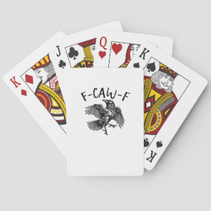 Baraja De Cartas Cuervo divertido F Caw F gráfico vintage