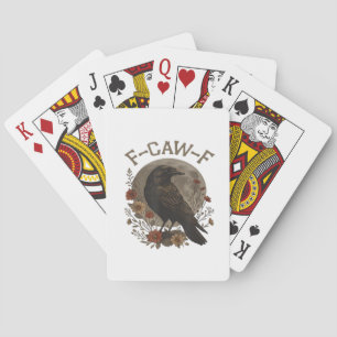 Baraja De Cartas Cuervo Divertido F-Caw-F Humor Gótico Esencial De