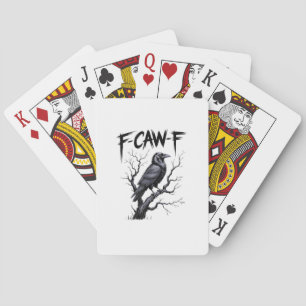 Baraja De Cartas Cuervo divertido F-Caw-F Temporada espeluznante Ha