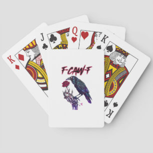 Baraja De Cartas Cuervo divertido F-Caw-F Temporada espeluznante Ha