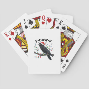 Baraja De Cartas Cuervo F-Caw-F Divertidas Luces Navideñas Retro Go