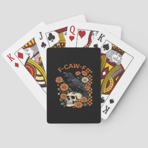 Baraja De Cartas Cuervo F-Caw-F Divertido Halloween Gótico Creativo