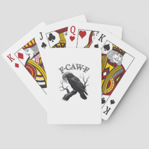Baraja De Cartas Cuervo, F-Caw-F Pájaro Divertido Luna Gótica Tri-B