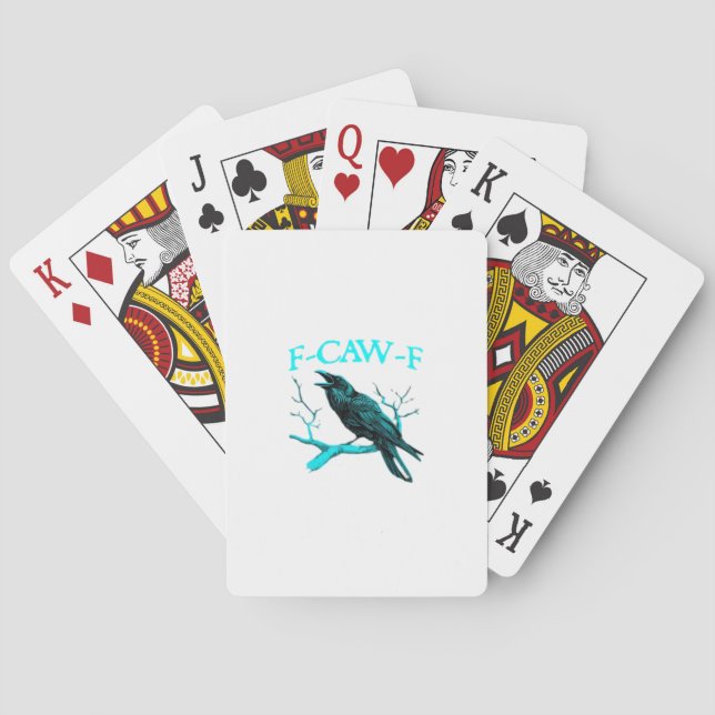 Baraja De Cartas Cuervo F-Caw-F Pájaro Divertido Retro (Reverso)