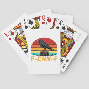 Baraja De Cartas Cuervo, F-Caw-F Pájaro Divertido Retro Clásico