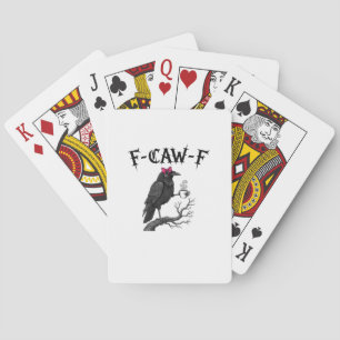Baraja De Cartas Cuervo gótico F-Caw-F Pájaro divertido Halloween C