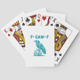 Baraja De Cartas Cuervo gótico gracioso F-Caw-F Retro Clásico