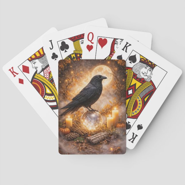 Baraja De Cartas Cuervo Místico Mágico Brujeril (Reverso)