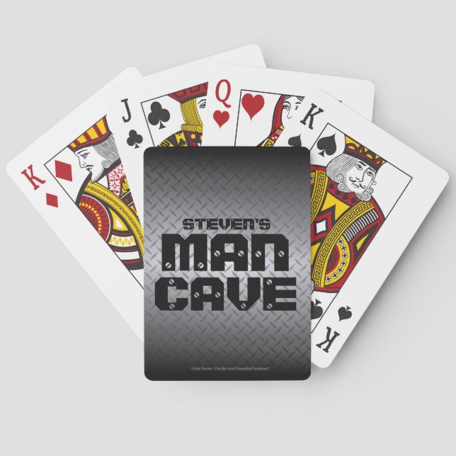 Baraja De Cartas Cueva de hombre personalizada de la placa de diama (Reverso)