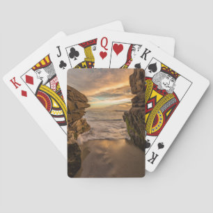 Baraja De Cartas Cueva marina en la playa de Windansea